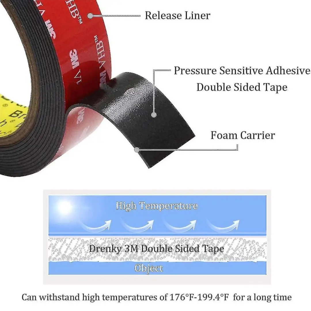3M VHB 5952 Schuimtape 5m x 10mm - Zwart