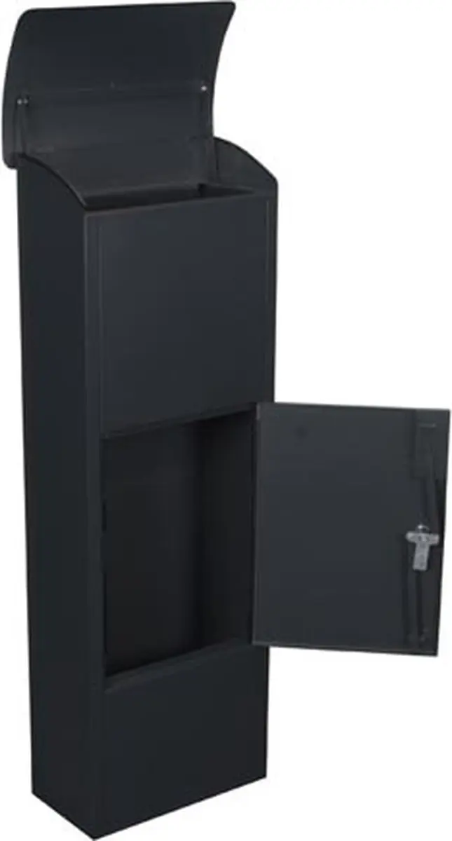 Perel Helsinki Vrijstaande Brievenbus - 105x39x24cm Zwart