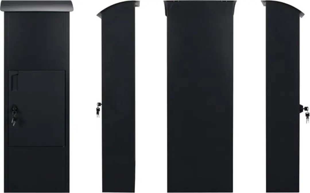 Perel Helsinki Vrijstaande Brievenbus - 105x39x24cm Zwart