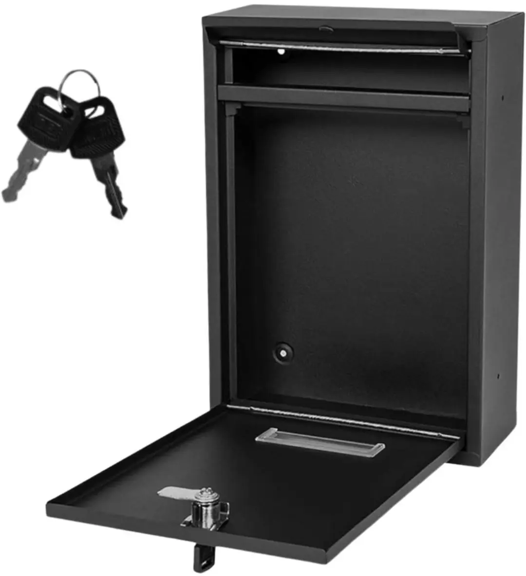 Lean Toys Brievenbus Zwart - Gegalvaniseerd Staal - 5905991074625