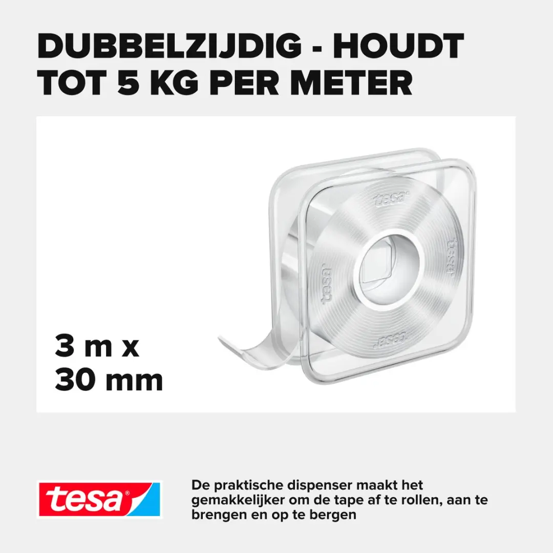 Tesa Nano Tape Transparant 3m x 30mm