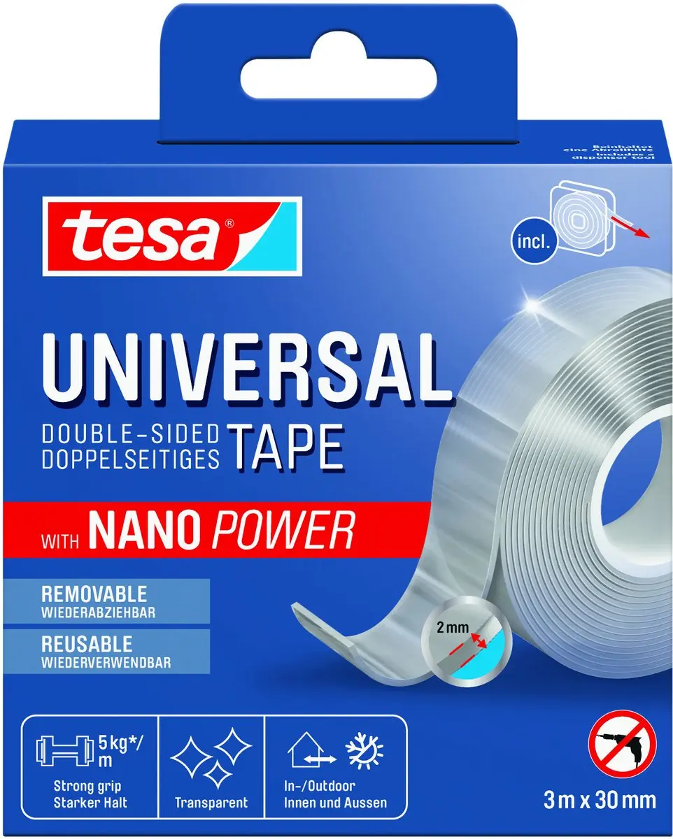 Tesa Nano Tape Transparant 3m x 30mm