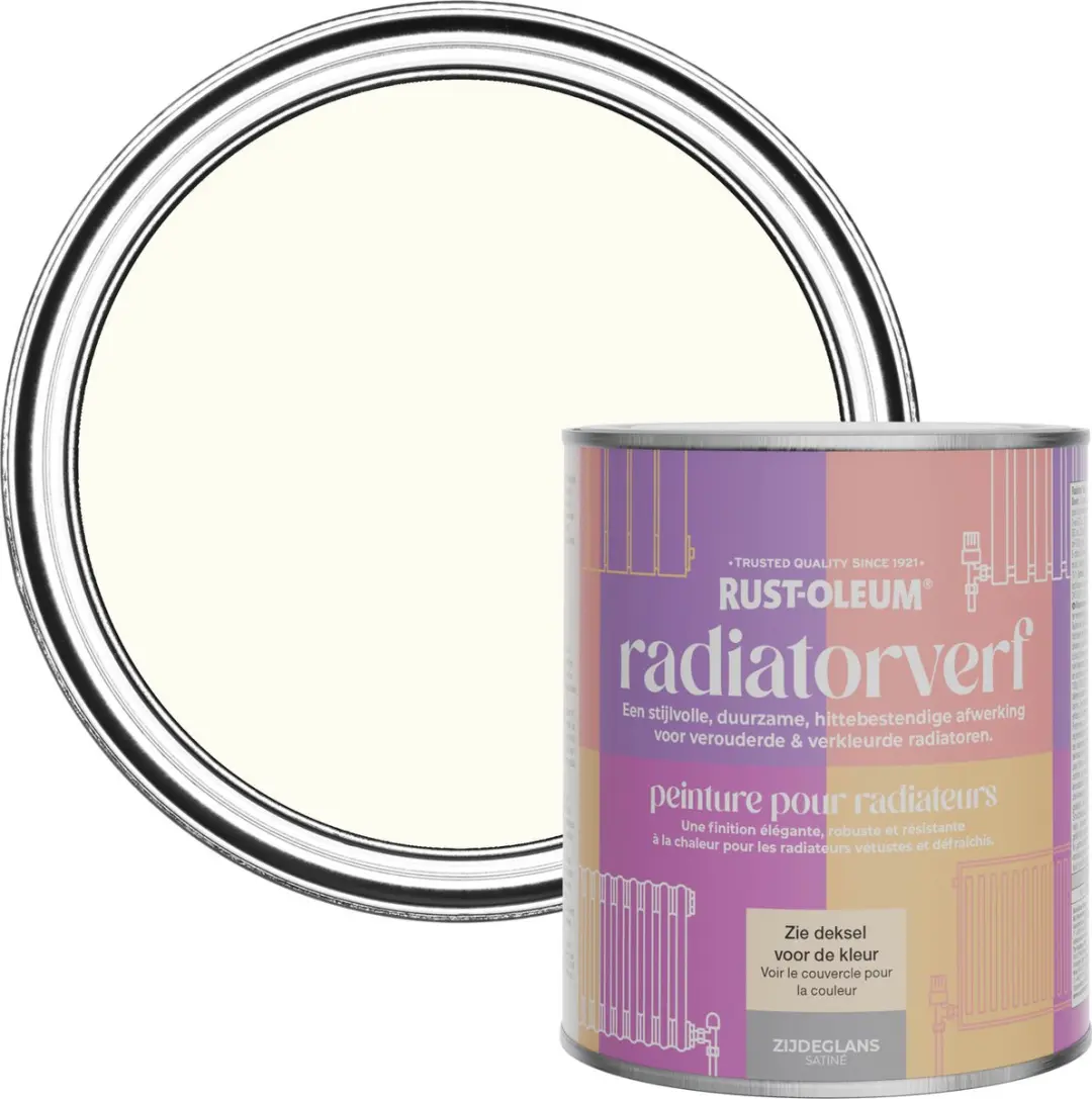 Rust-Oleum Radiatorverf Zijdeglans Antiek Wit 750ml