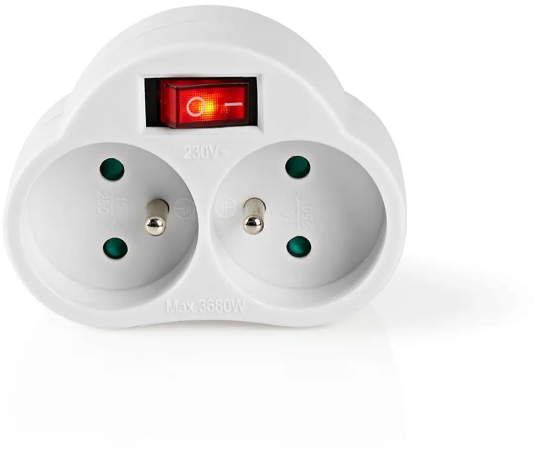 Nedis Stopcontact-Splitter Type-E 16A 3500W