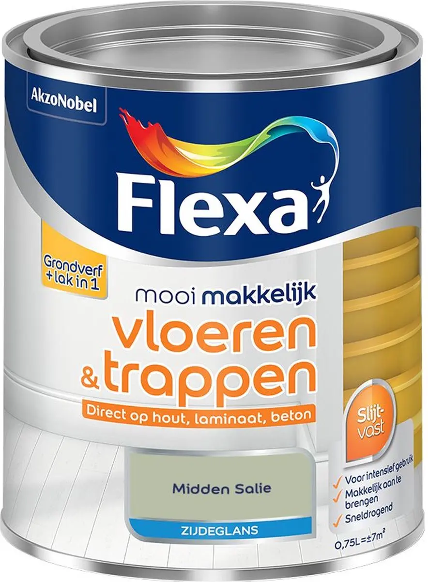 Flexa Mengverf Midden Salie 750ml - o.a. Hout/Steen