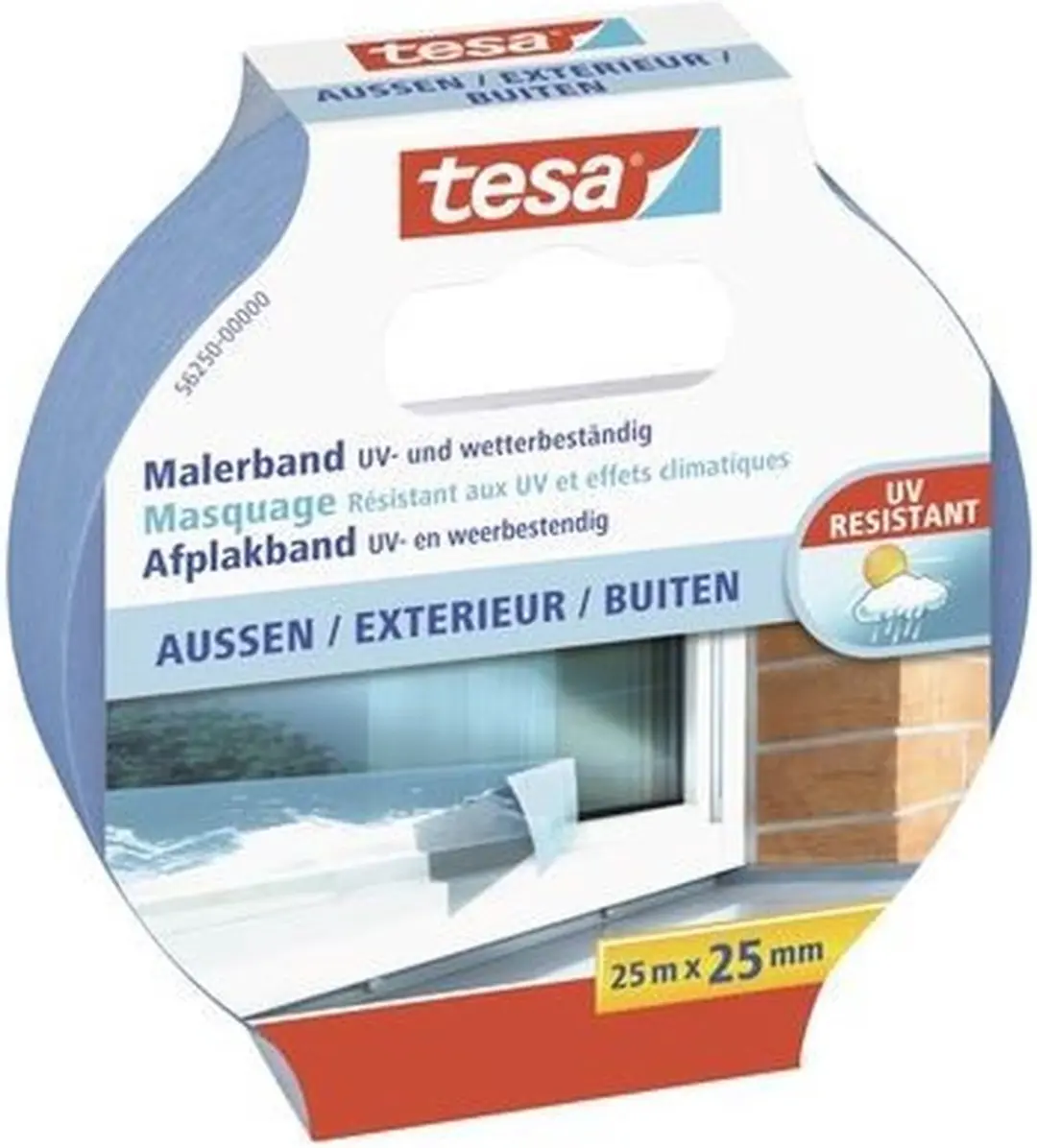 Tesa Afplakband Outdoor 25m x 25mm - Blauw