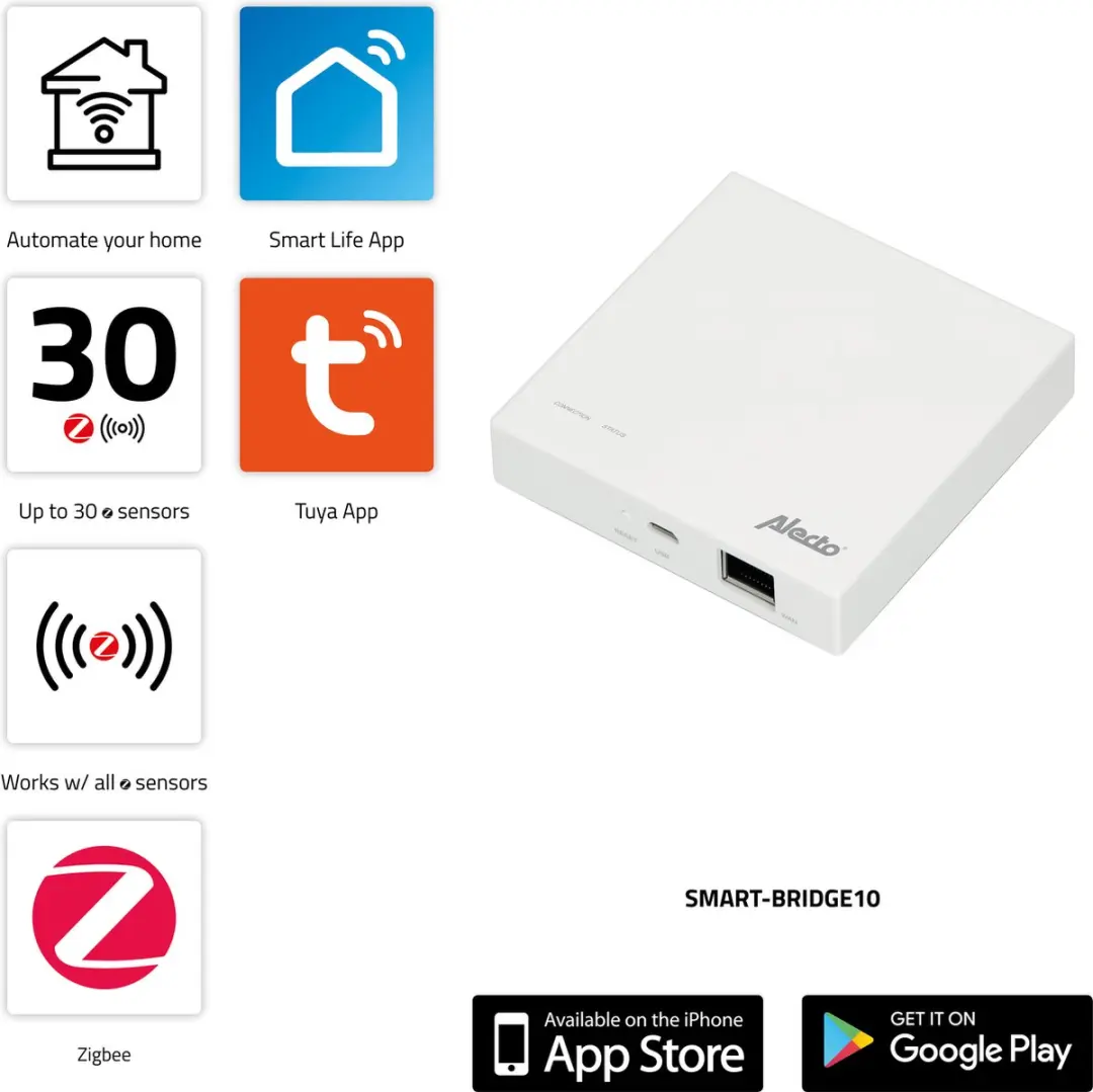 Alecto SMART-BRIDGE10 Zigbee Gateway - Wit
