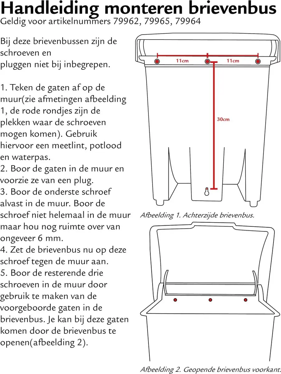 Talen Tools Tuilana Brievenbus PTT - Groen - Met slot