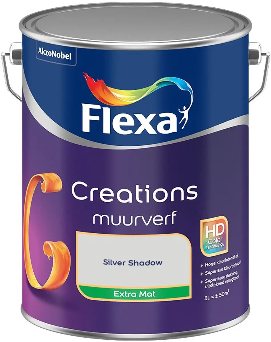 Flexa Creations Muurverf Extra Mat Silver Shadow