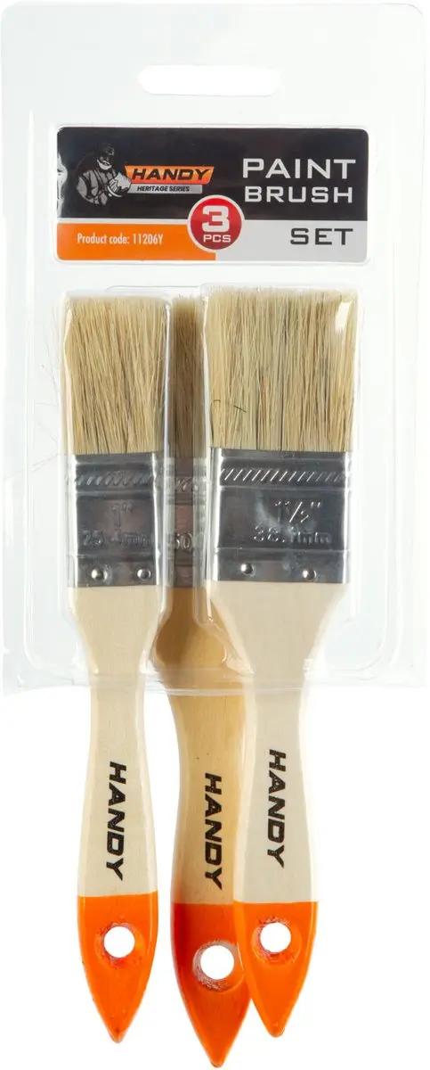 Handy Verfkwast Set 3-delig 25/40/50mm - Houten Handvat