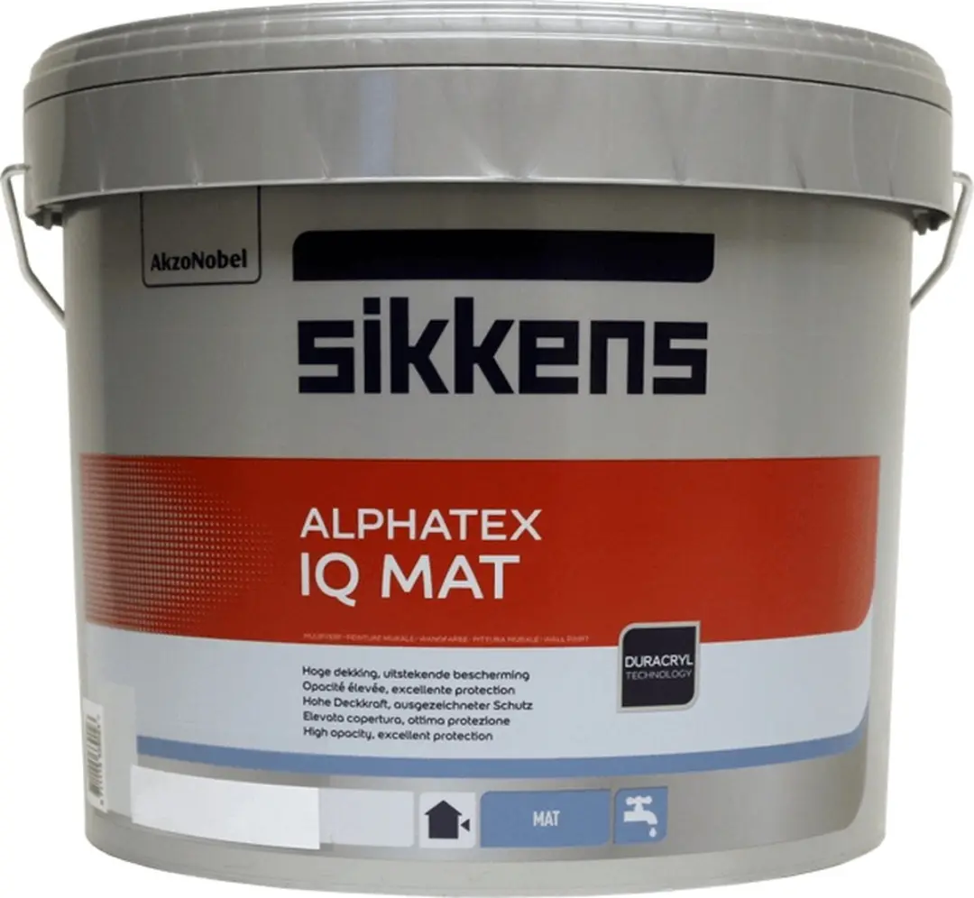 Sikkens Alphatex IQ Mat Afwerkingslaag 10L - Wit