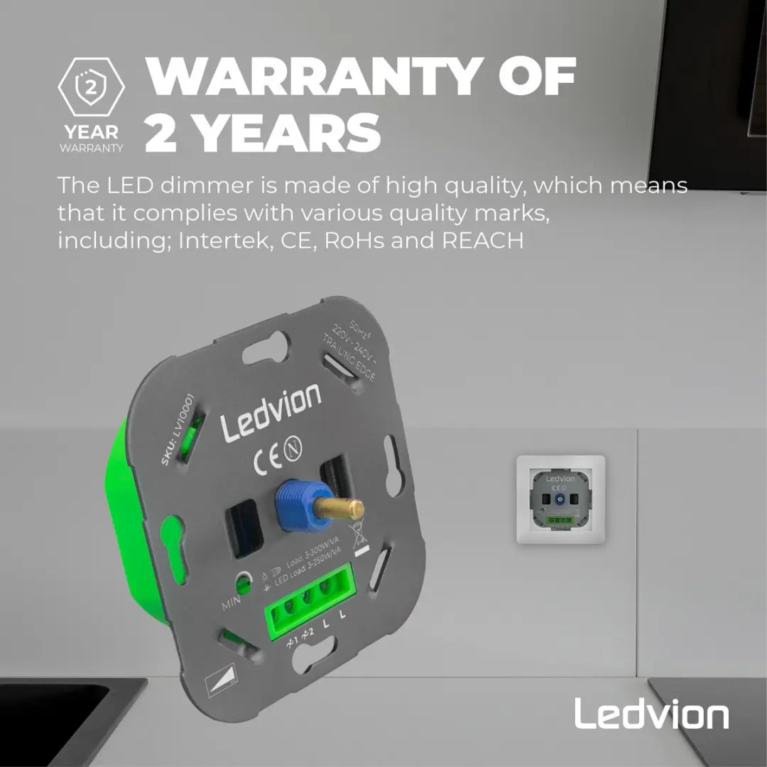LEDVION LED Dimmer Universeel 0-150W Inbouw