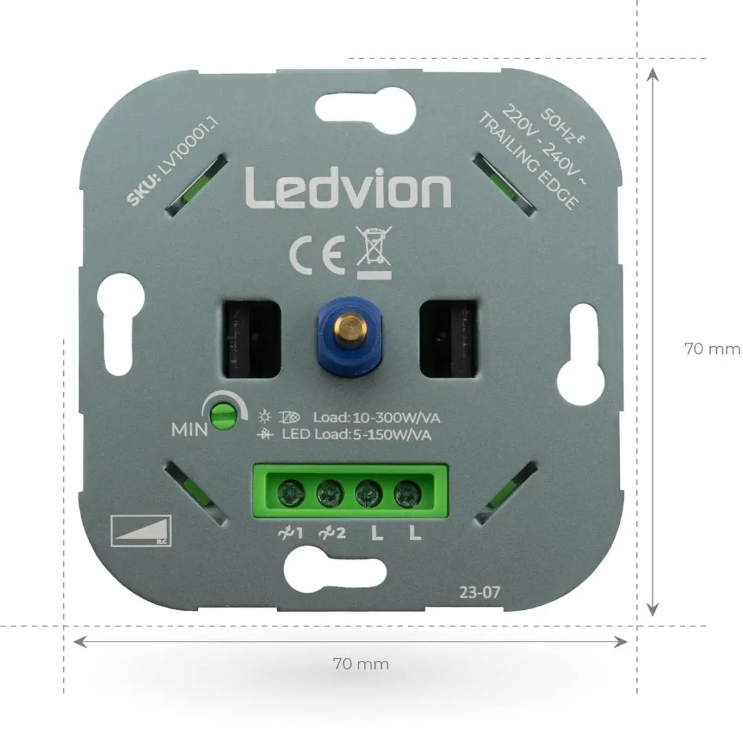 LEDVION LED Dimmer Universeel 0-150W Inbouw
