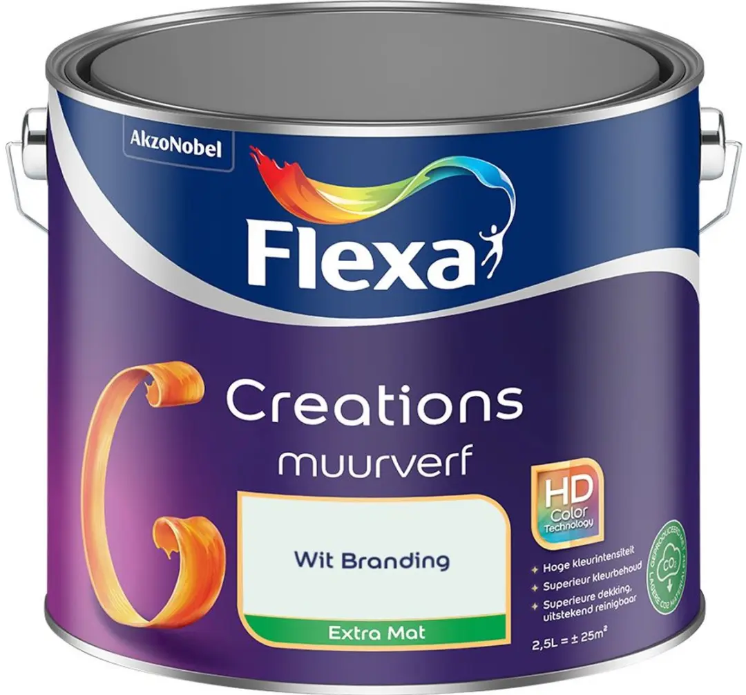 Flexa Creations Muurverf Extra Mat Wit Branding 2,5L