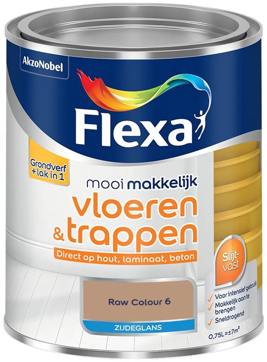 Flexa Mengverf Raw Colour 6 Zijdeglans 750ml