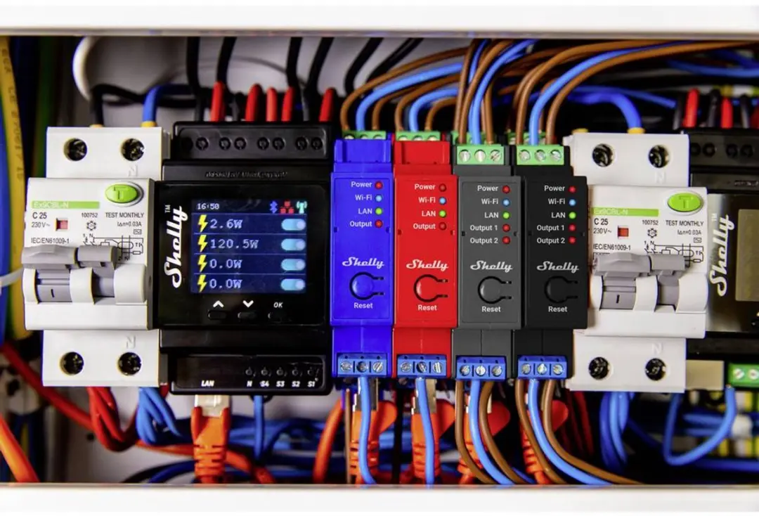 Shelly Shelly Pro 2PM DIN-railrelais - Bluetooth/WiFi