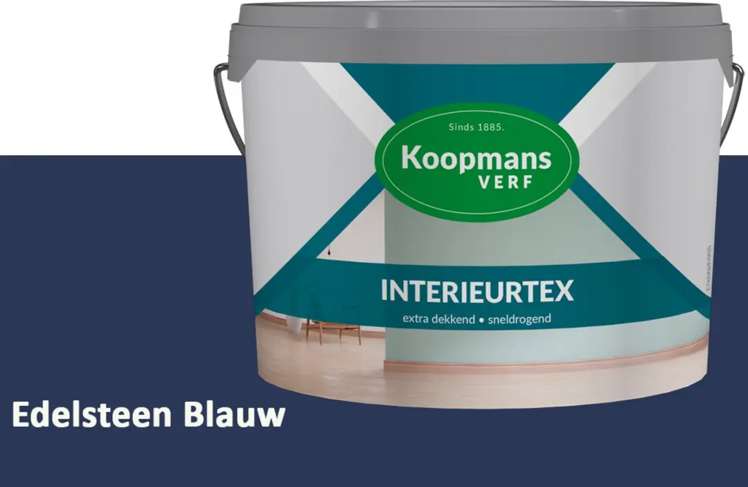 Koopmans Interieurtex Matte Muurverf Edelsteen Blauw 7,5L