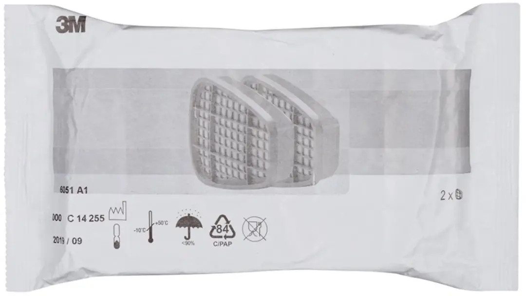 3M 6051 Gas- en dampfilters A1 - 128 Stuks