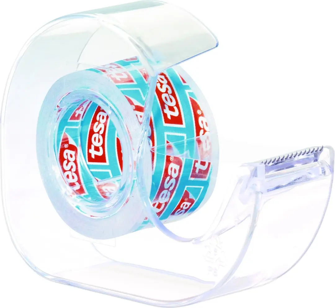 Tesa Bureautape 10m x 19mm - Transparant - Inclusief Dispenser