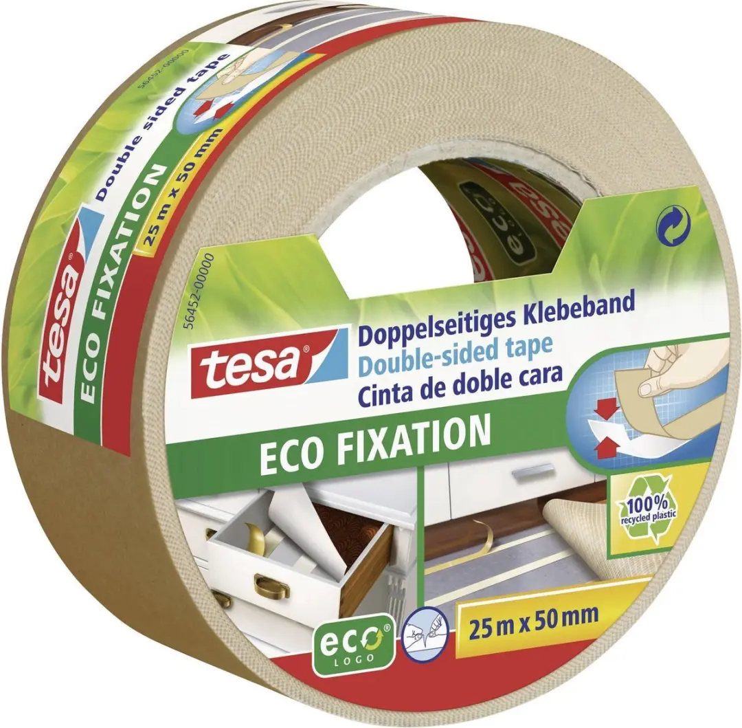 Tesa Dubbelzijdig Tapijttape Wit 25m