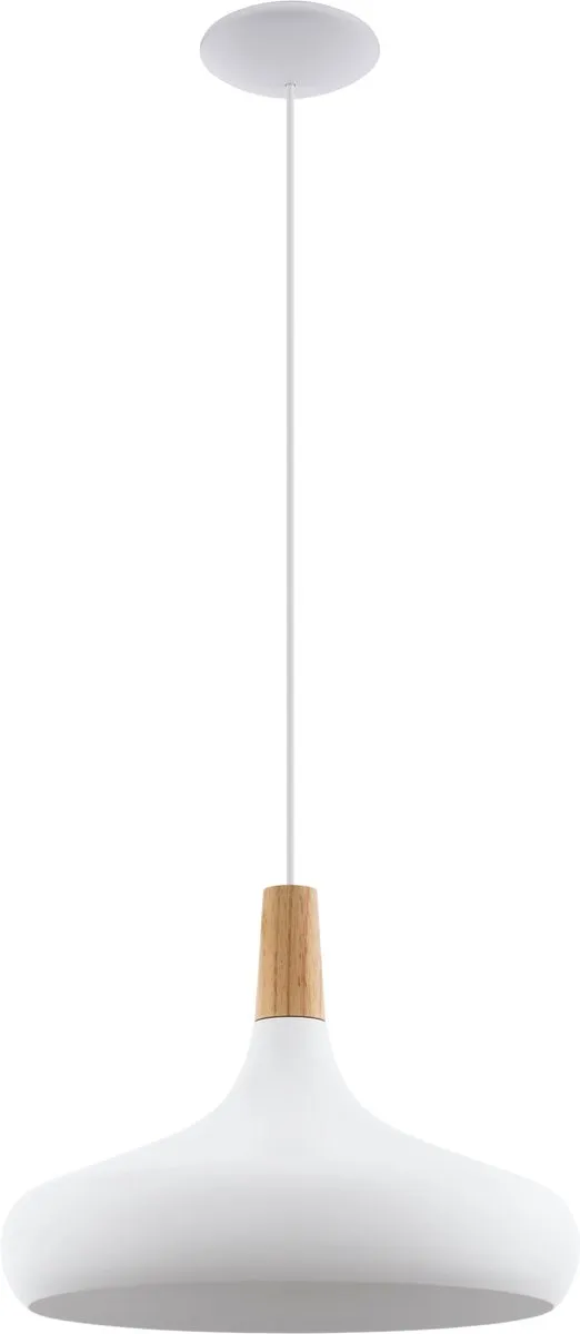 Eglo Sabinar Hanglamp E27 - Ø40cm - Wit/Bruin