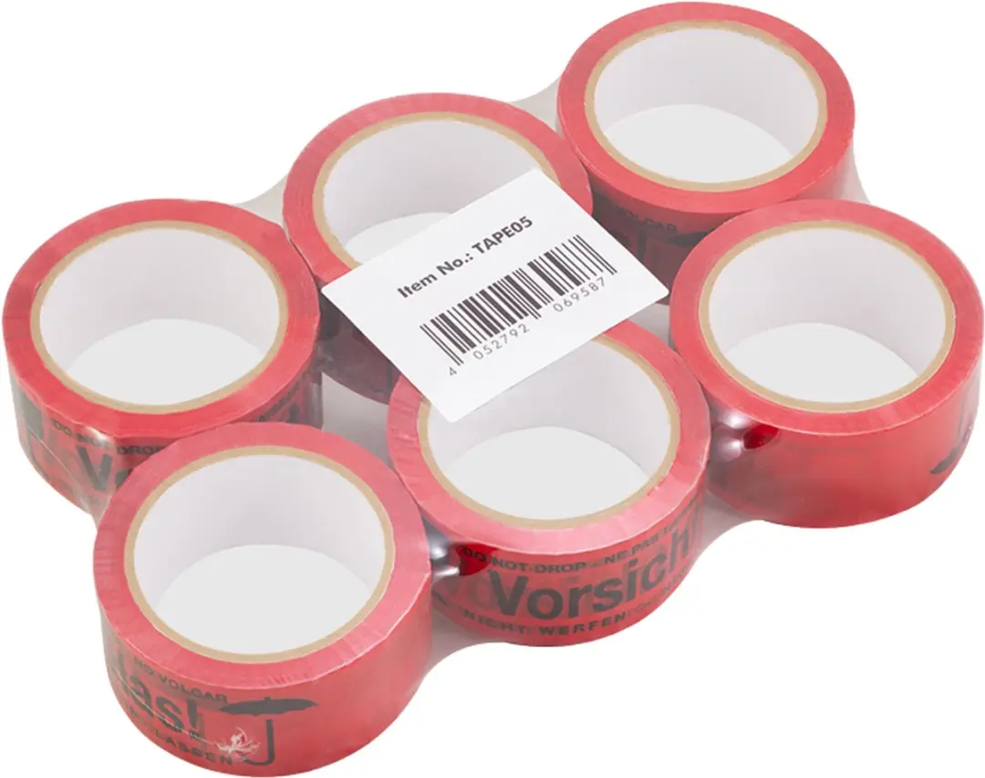 Logilink Voorzichtig Glas Waarschuwingslint Rood - 6 Stuks