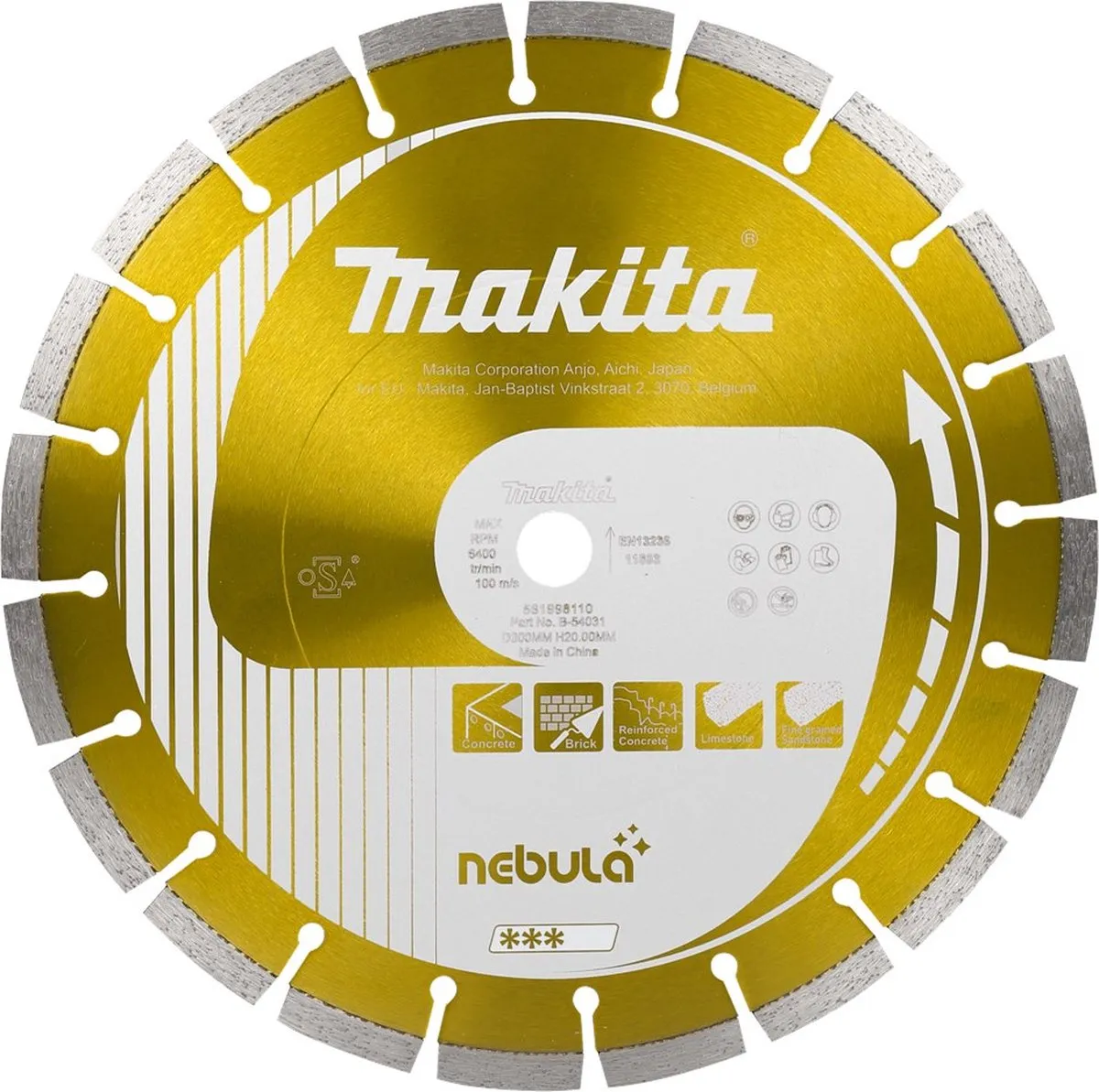 Makita B-54031 Diamantschijf 300x20x2,8mm