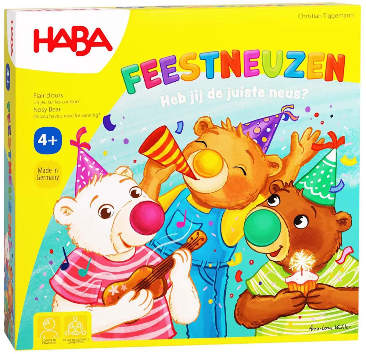 Haba Feestneuzen Familiespel 2010881003 - 2-4 Spelers - afbeelding 6 van 6