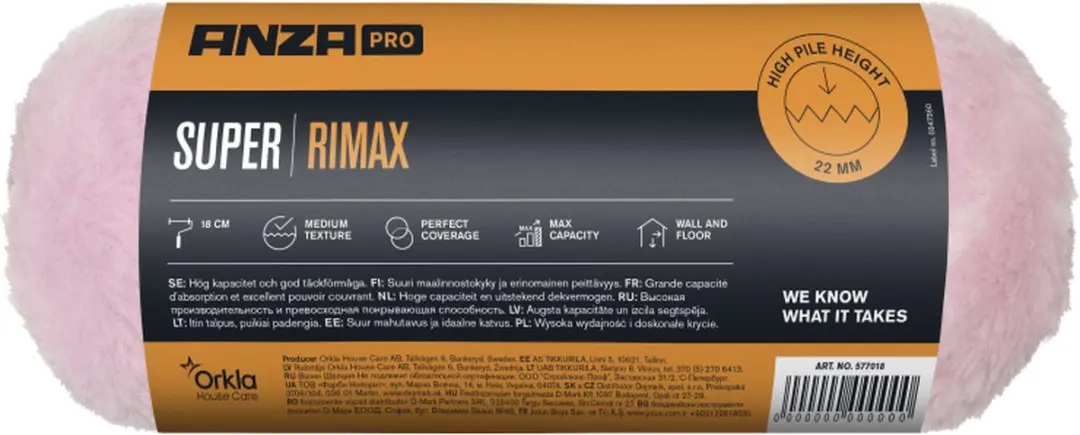 Anza Rimax Verfroller 18cm - Meerkleurig