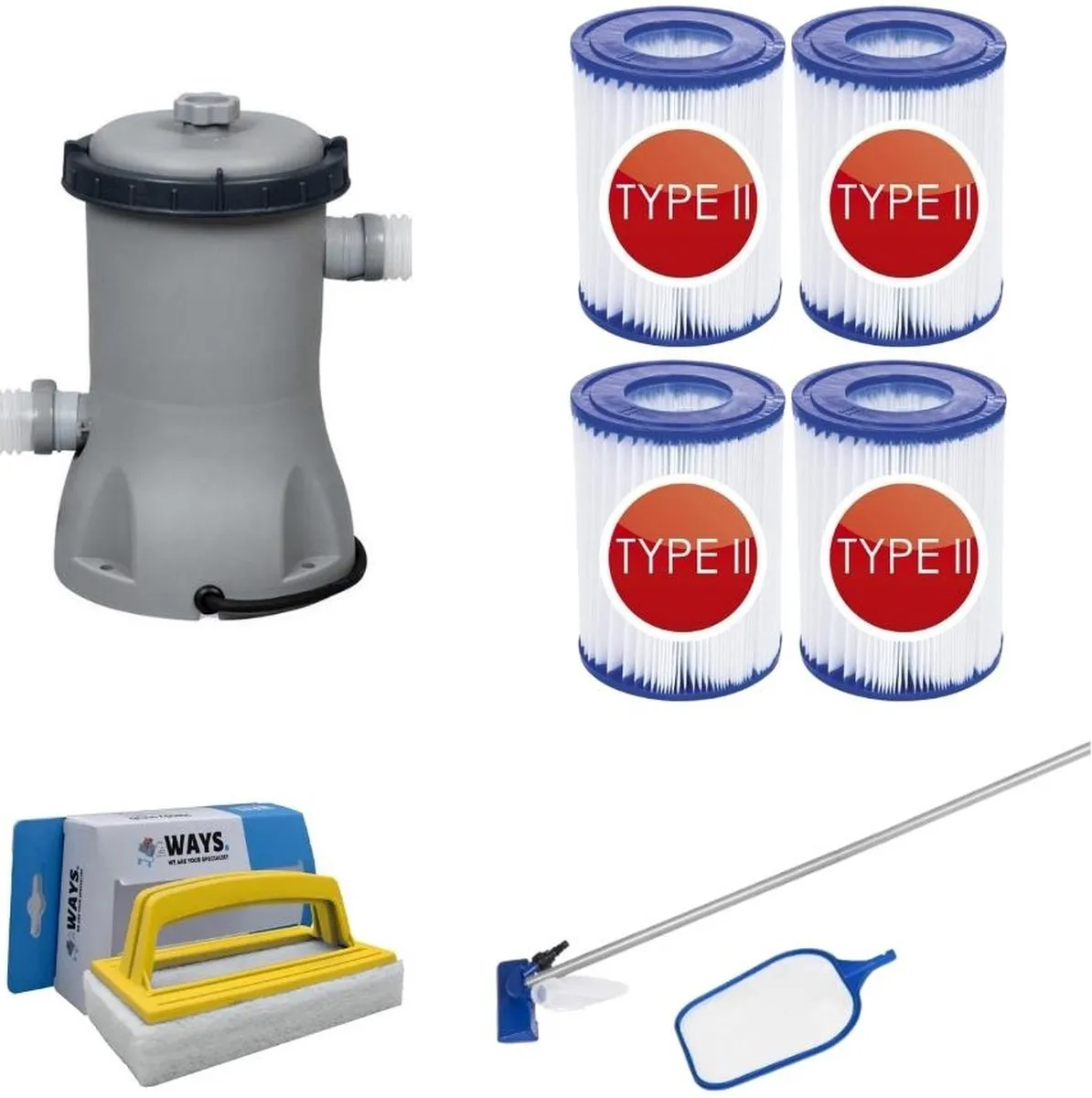 Bestway AquaReach 58515 Zwembadstofzuiger & Zandfilterpomp 3028L/u