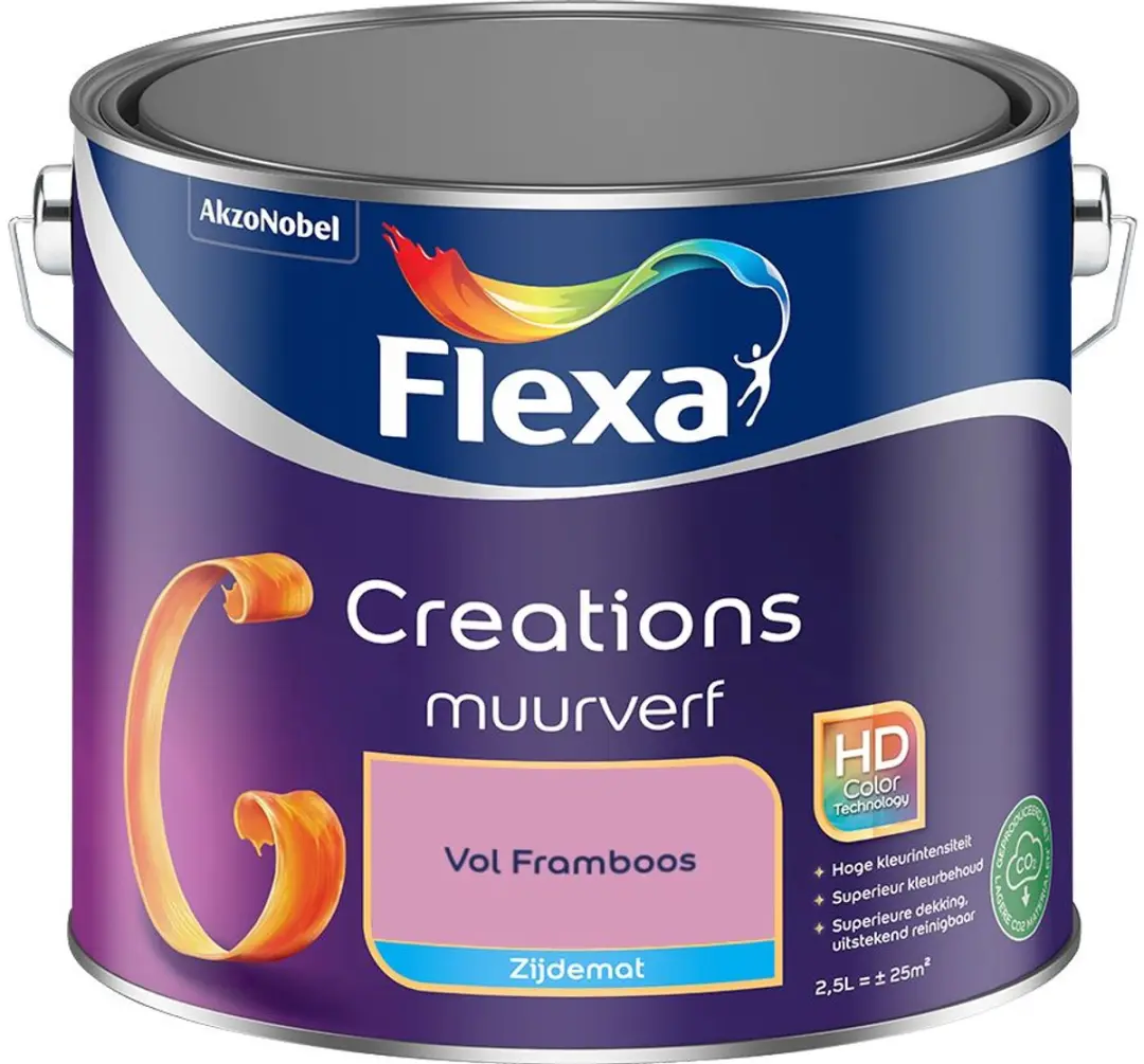 Flexa Creations Muurverf Zijdemat Vol Framboos 2,5L