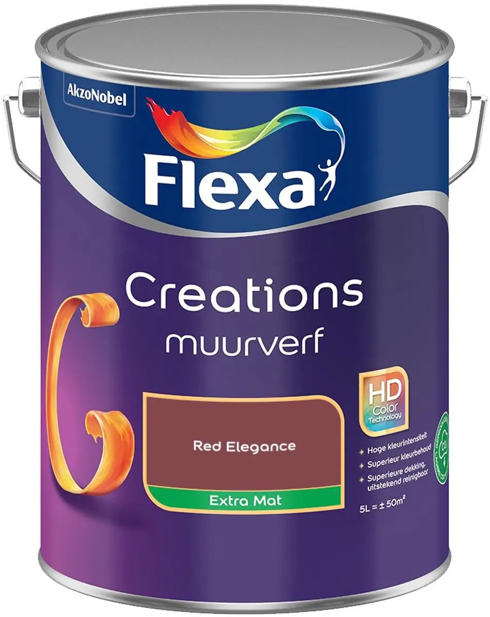 Flexa Creations Muurverf Extra Mat Red Elegance 5L