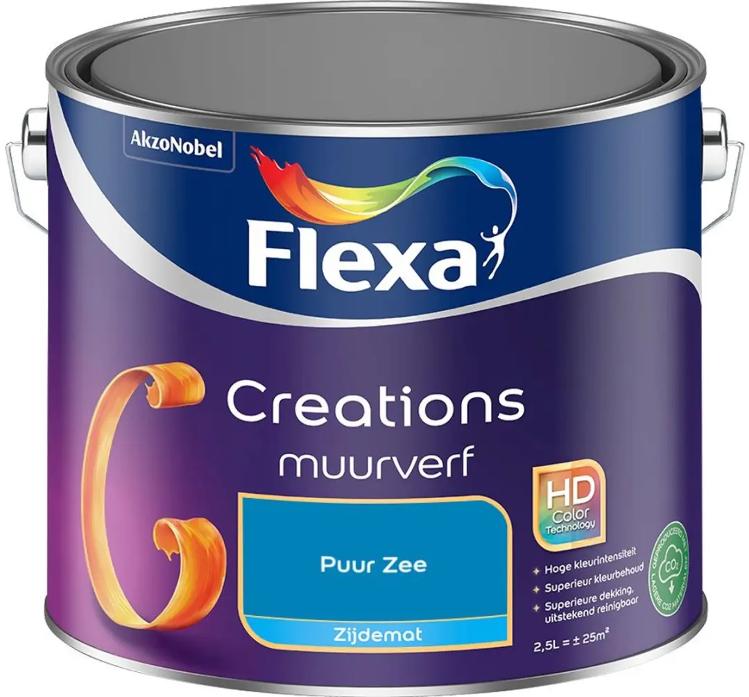 Flexa Creations Muurverf Zijdemat Puur Zee 2,5L