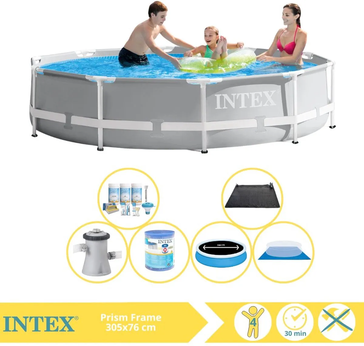 Intex Prism Frame 26712GN Opzetzwembad 366x76cm
