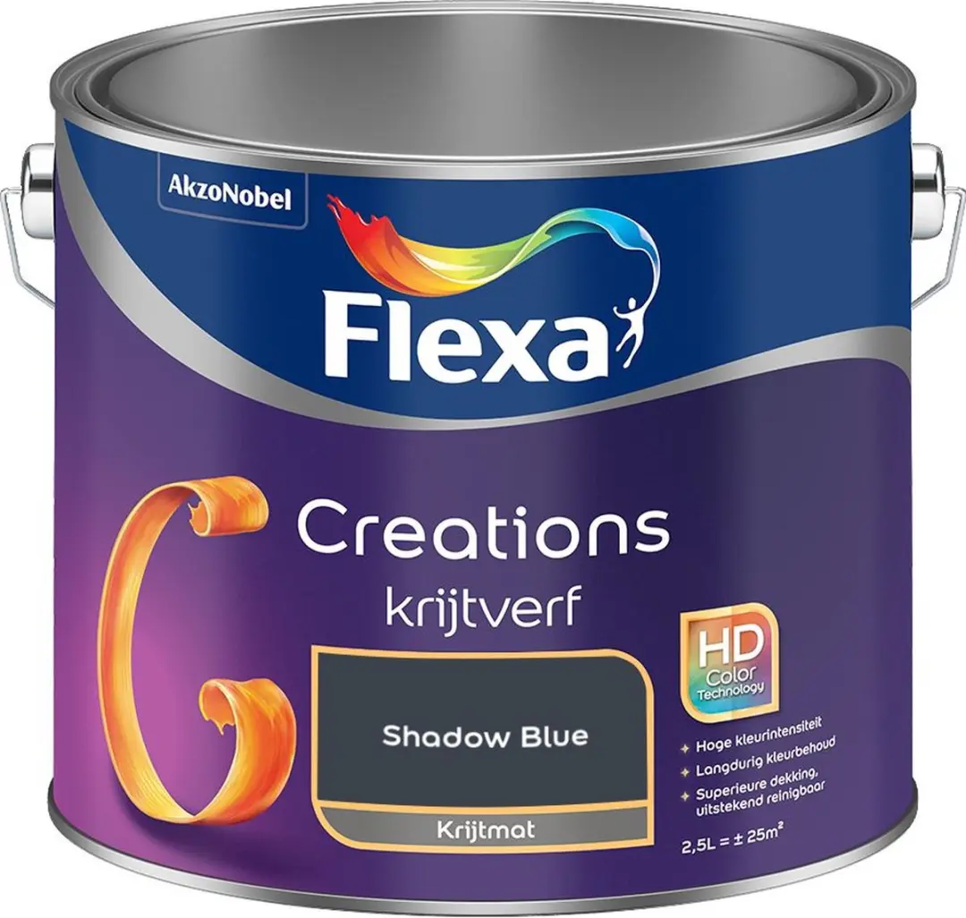 Flexa Creations Muurverf Shadow Blue 2,5L