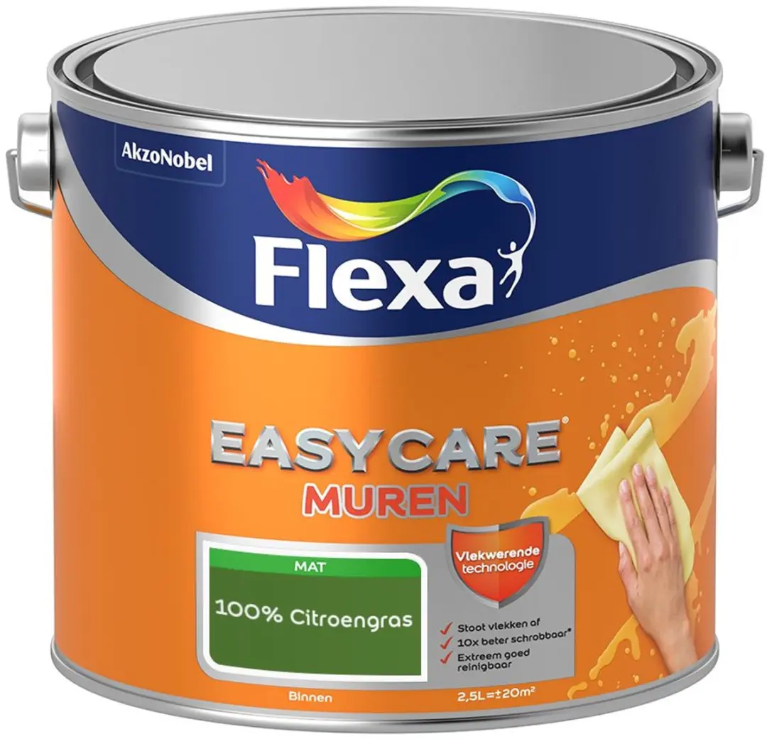 Flexa Easycare Muren Mengverf 100% Citroengras 2,5L