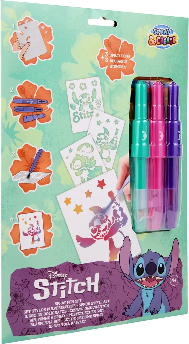 Disney Stitch Spraypen Set A4 Envelop