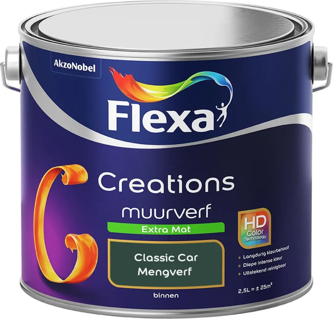 Flexa Creations Muurverf Classic Car Groen 2,5L