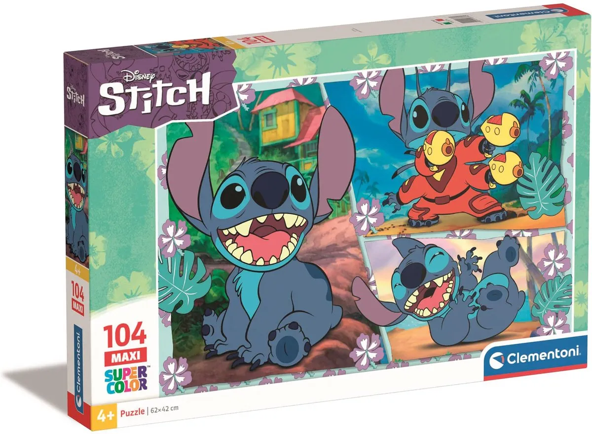 Clementoni Disney Stitch Puzzel 104 Stukjes - Vanaf 4 Jaar