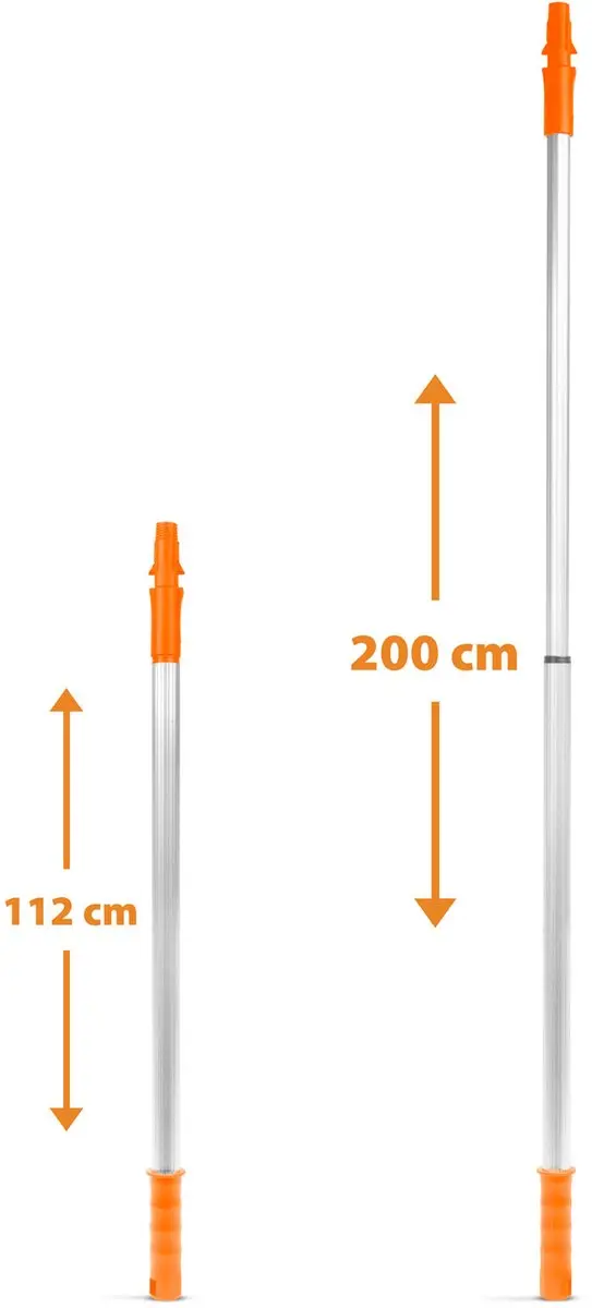 Handy Telescopische Verfroller Steel 112–200cm - Aluminium Verlengstok - Oranje
