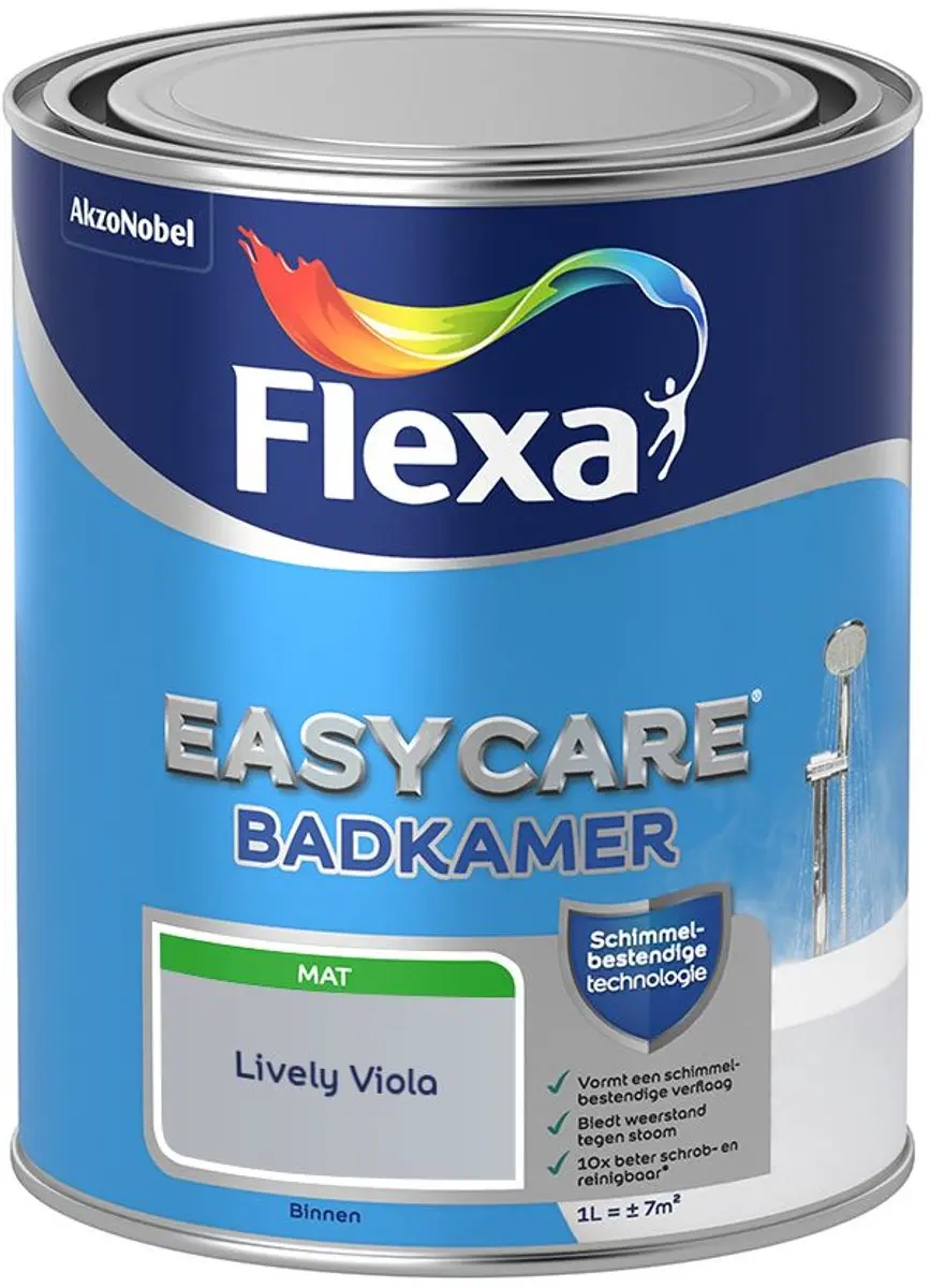 Flexa Easycare Badkamer Mengverf Lively Viola 1L