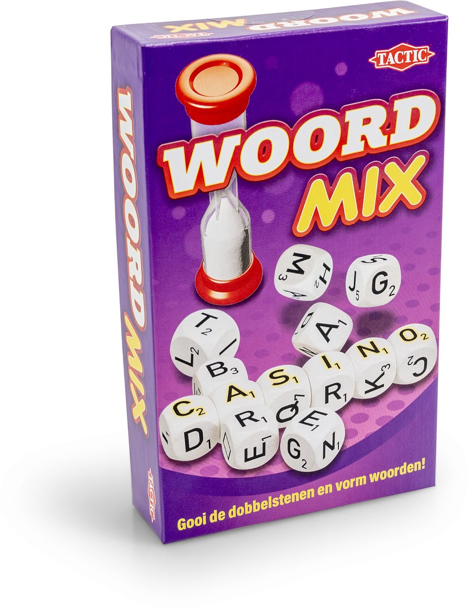 Tactic Woord Mix – Bordspel – Compacte Editie – Woordspel voor de Hele Familie – Vanaf 8 Jaar – 1 tot 8 Spelers