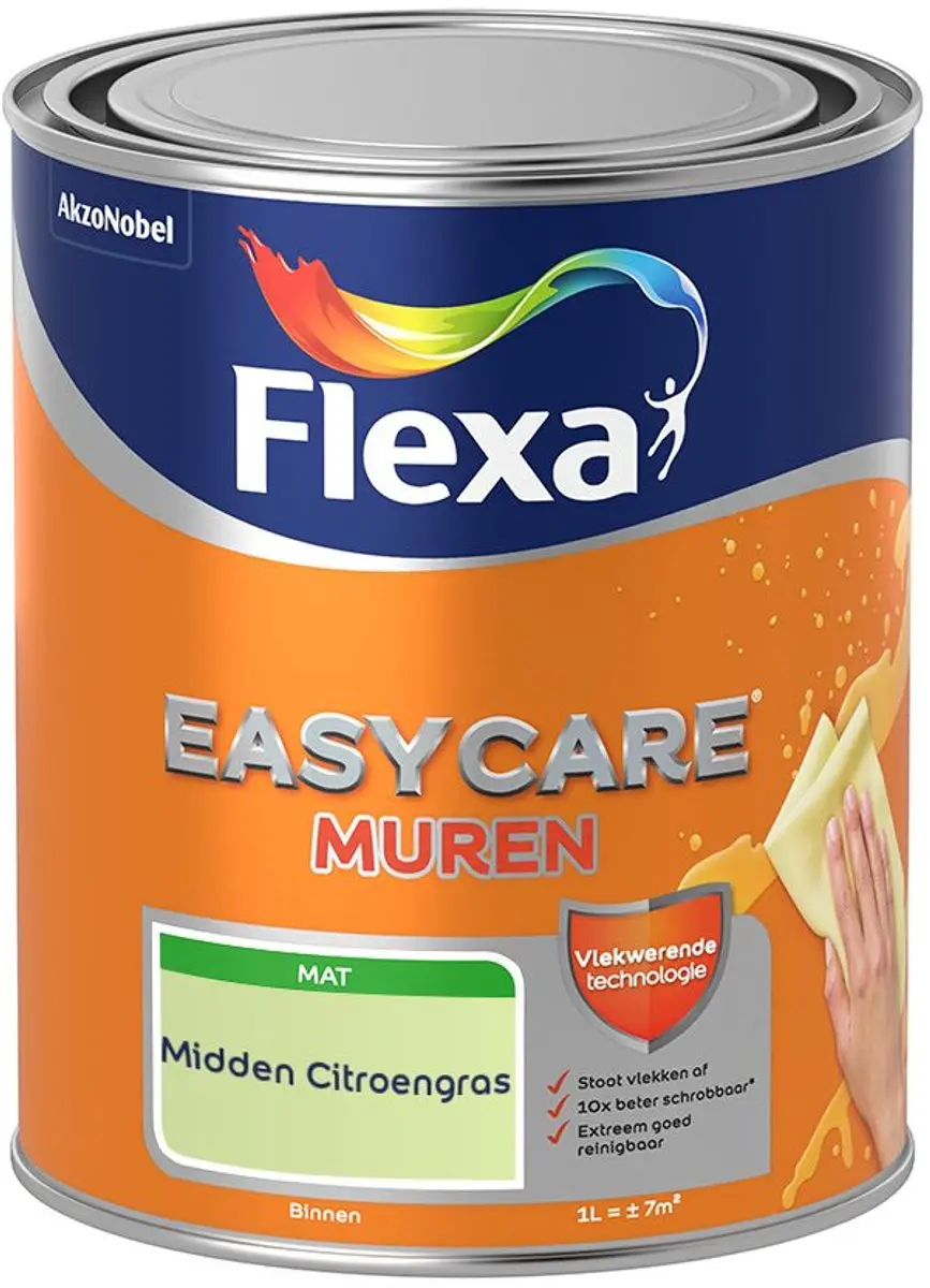 Flexa Easycare Muren Midden Citroengras Mengverf 1L