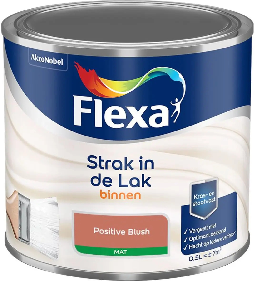 Flexa Strak Op De Muur Binnen Mat Antracietgrijs Mengverf 5L