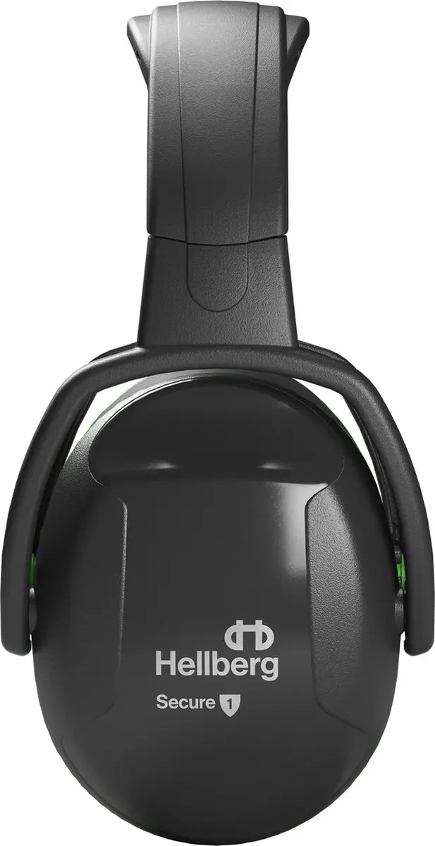 Hellberg Safety Secure 1 Gehoorbescherming - 24dB - Zwart/Groen