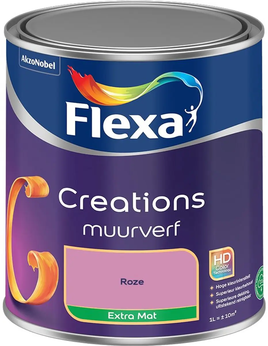 Flexa Creations Muurverf Extra Mat Roze 1L