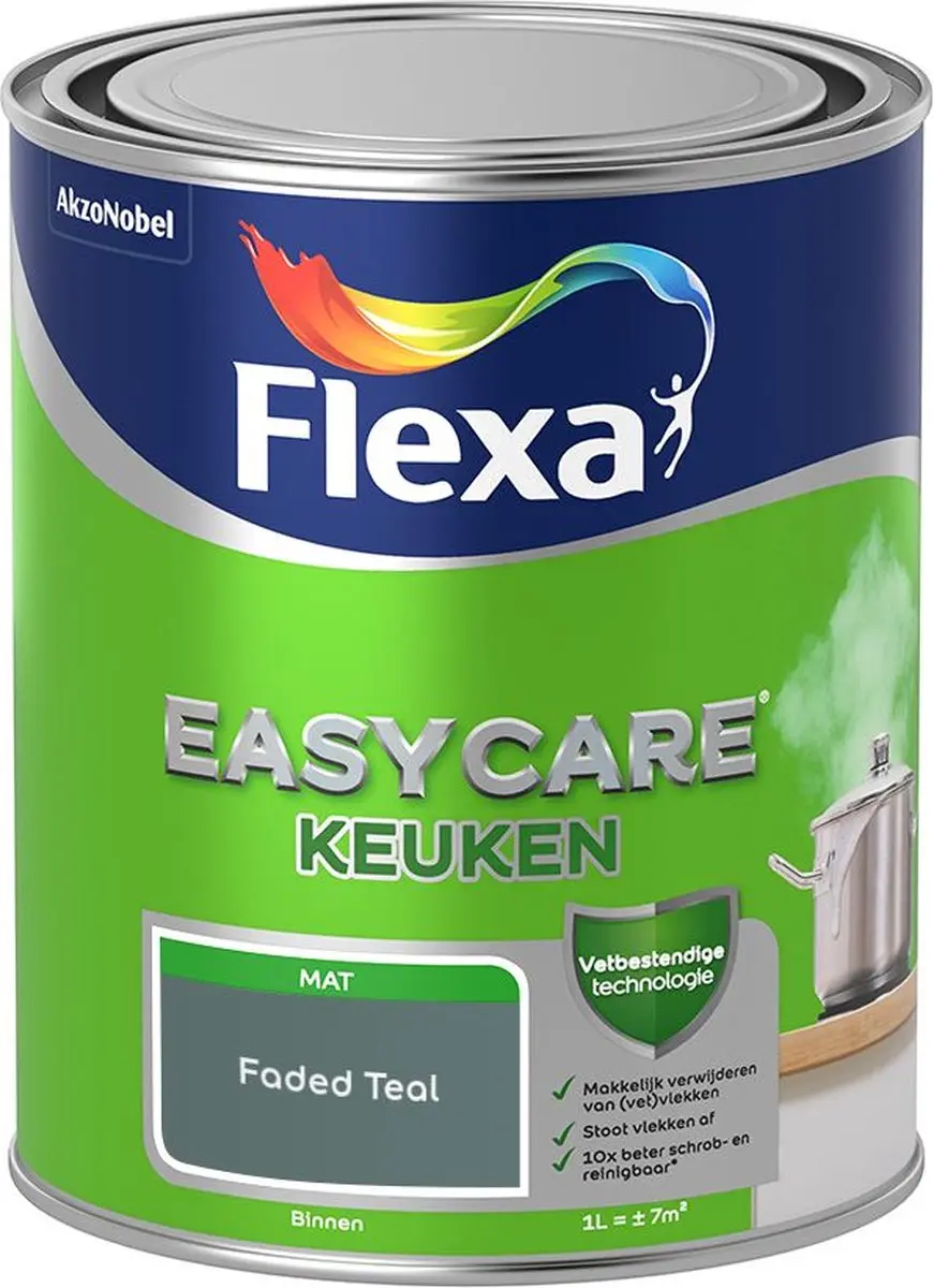 Flexa Easycare Keukenverf Faded Teal 1L