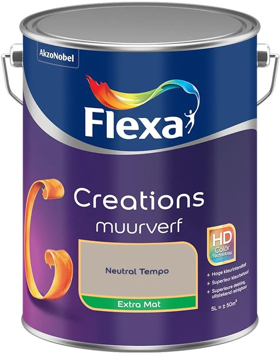 Flexa Creations Muurverf Extra Mat Neutral Tempo 5L