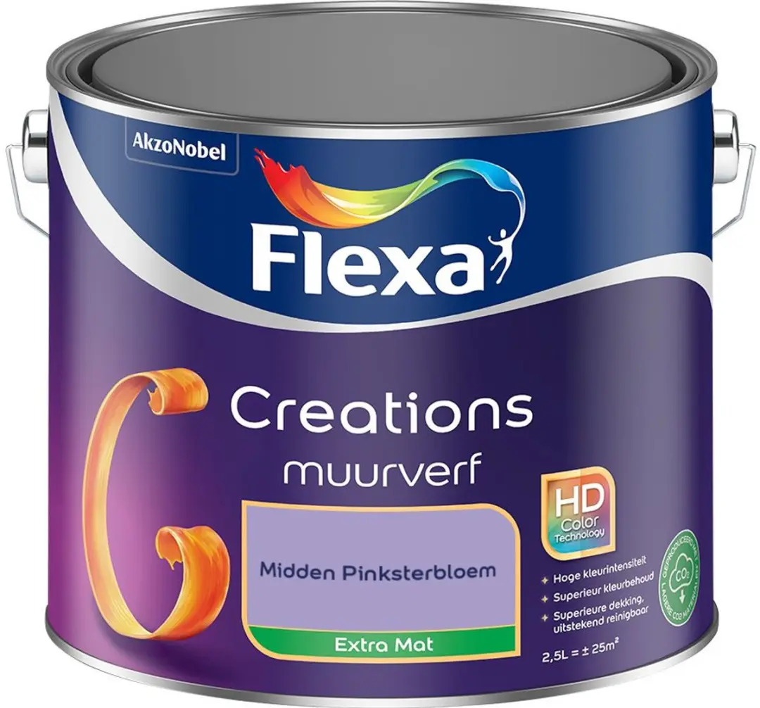 Flexa Creations Muurverf Extra Mat Midden Pinksterbloem 2,5L