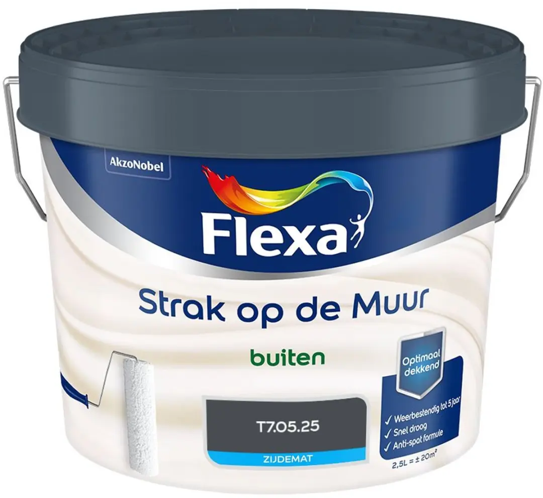 Flexa Strak Op De Muur Buiten Zijdemat T7.05.25 Mengverf 2,5L